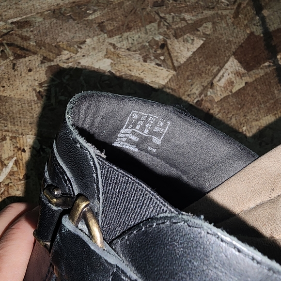 CLARKS COLLECTION Women's Clogs SOFT CUSHION Leather Mule Slip On (BLACK) - 9.5 - Picture 7 of 8